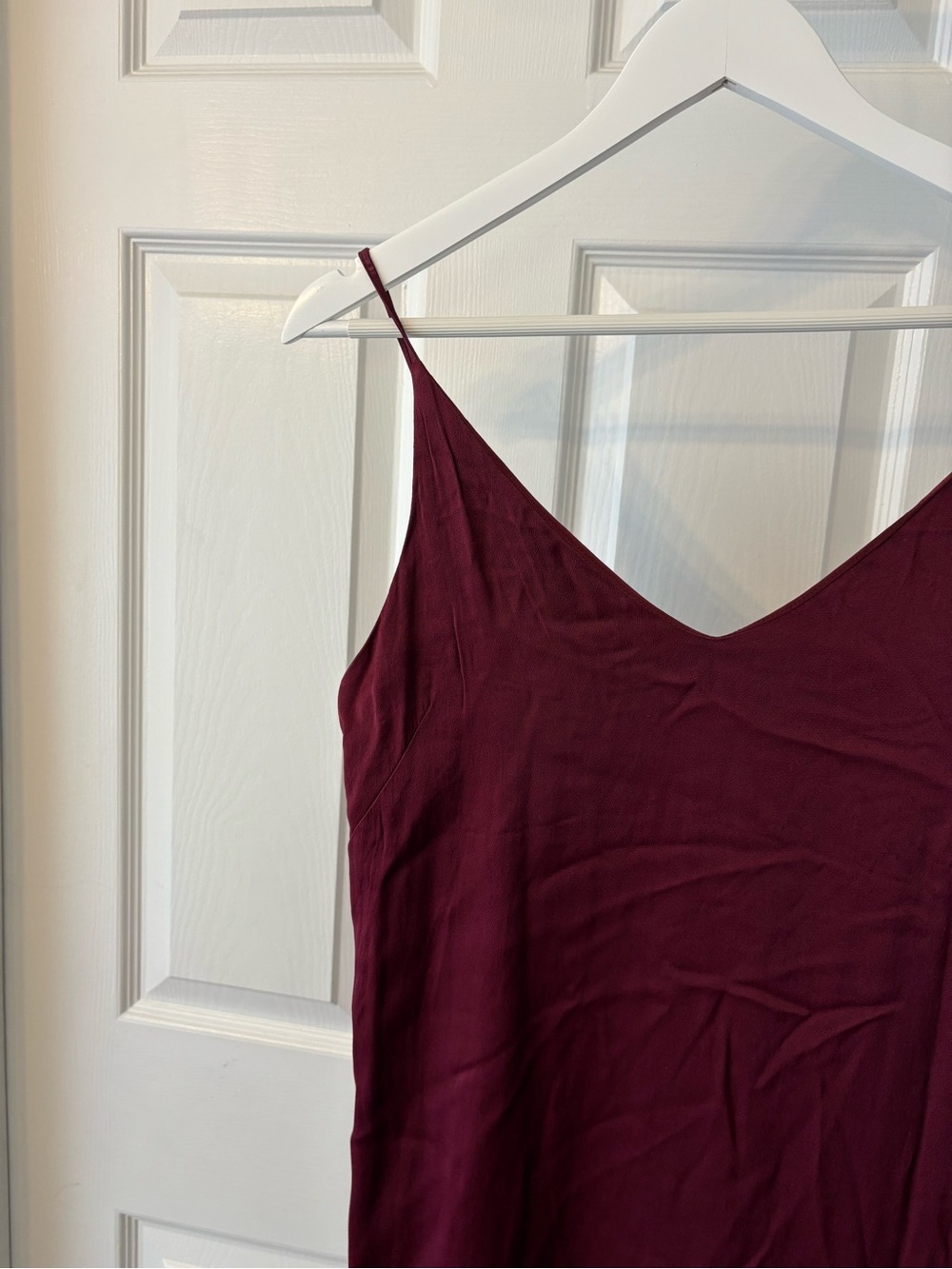 Gap Burgundy Lined Slip Midi Dress Size 10 Petite - Picture 4 of 12